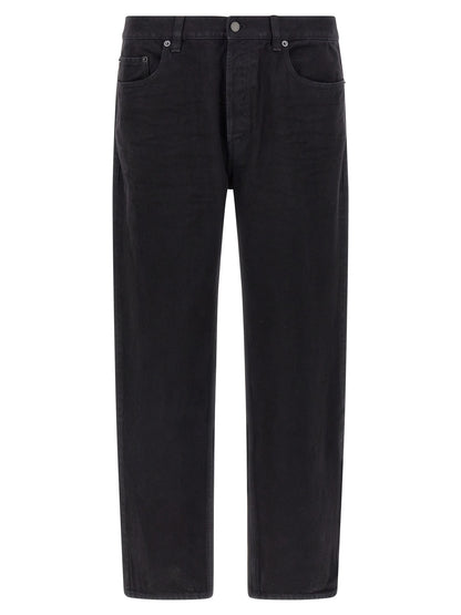 Saint Laurent Black Cotton Straight-Leg Jeans