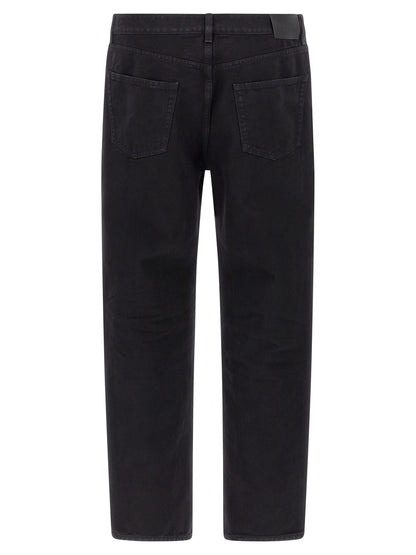 Saint Laurent Black Cotton Straight-Leg Jeans