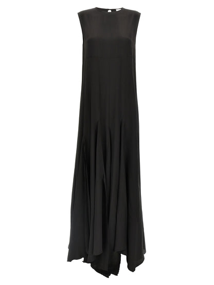 DI.LA3 PARI' Black Silk Long Dress