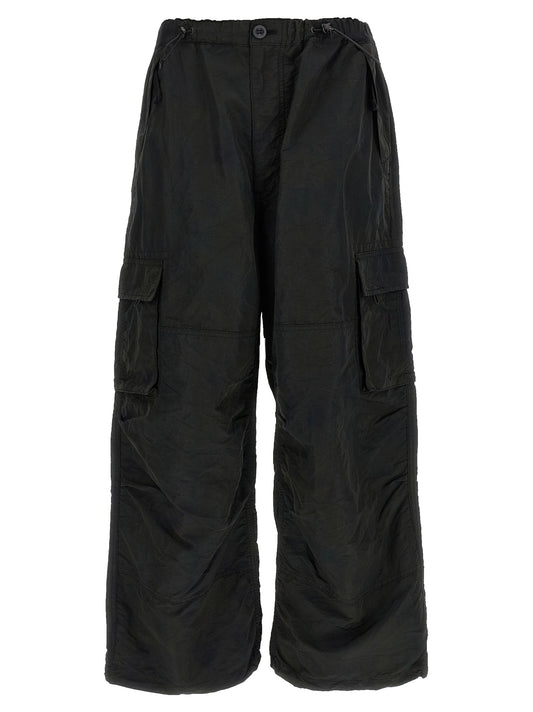 Cargo Pants by Comme Des Garçons for men in nylon fabric black features an tailored straight-leg & wide with a and long, creating a tailored utilitarian silhouette.