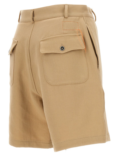 Fortela Beige Cotton Bermuda Shorts