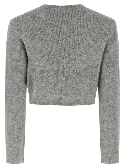 Self-Portrait Gray Polyester Cardigan
