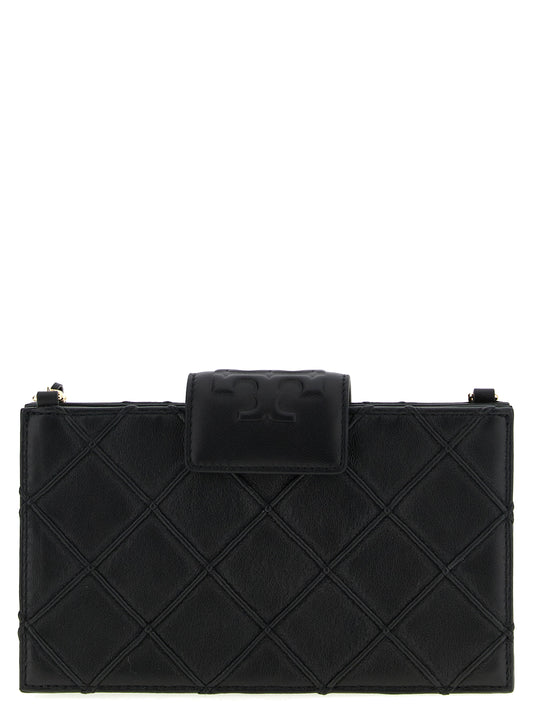 Cardholder Card Case by Tory Burch for women in polyester black features an refined silhouette from the Fleming Polyester Cardholder Card Case collection, highlighting refined card-organization for a premium and sophisticated look.