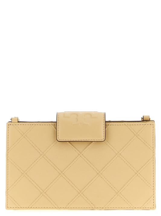 Cardholder Card Case by Tory Burch for women in polyester beige showcases a couture-grade silhouette from the Fleming Polyester Cardholder Card Case collection, highlighting functional card-organization for a couture-grade finish.