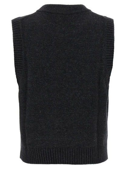 Ganni Black Wool Sleeveless Jacket