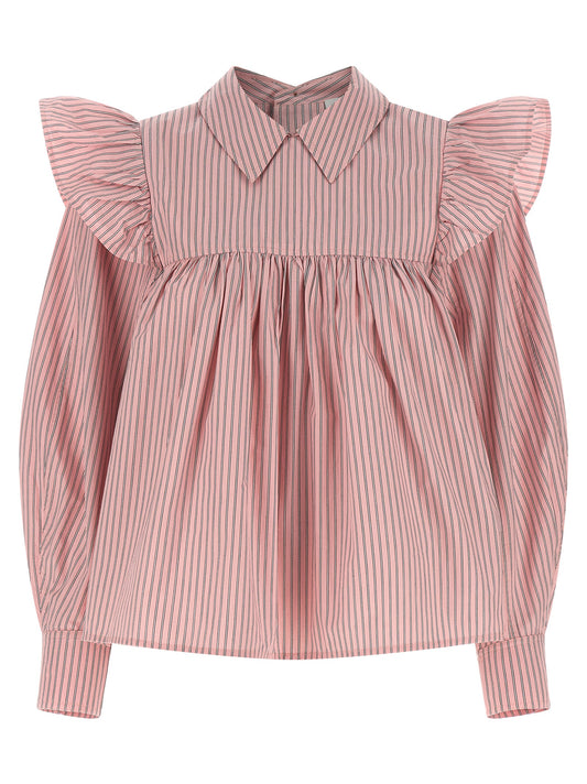 Ganni Multicolor Organic Cotton Blouse