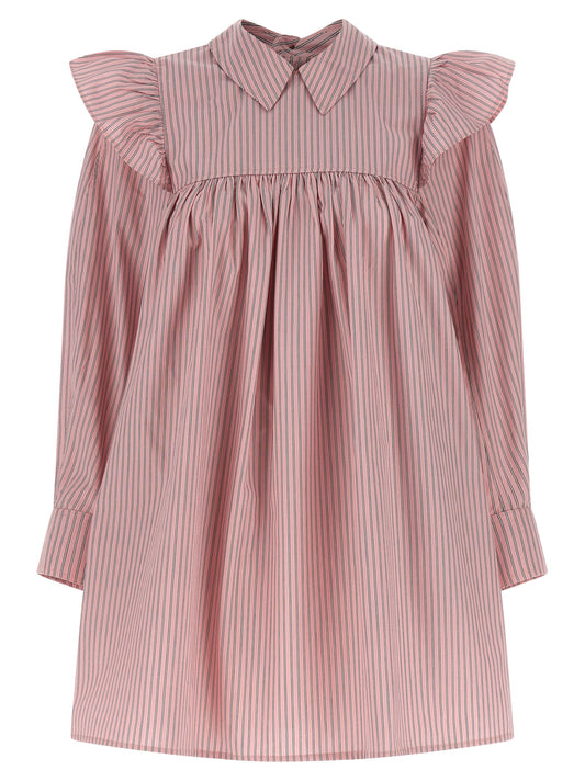 Ganni Multicolor Organic Cotton Short Dress