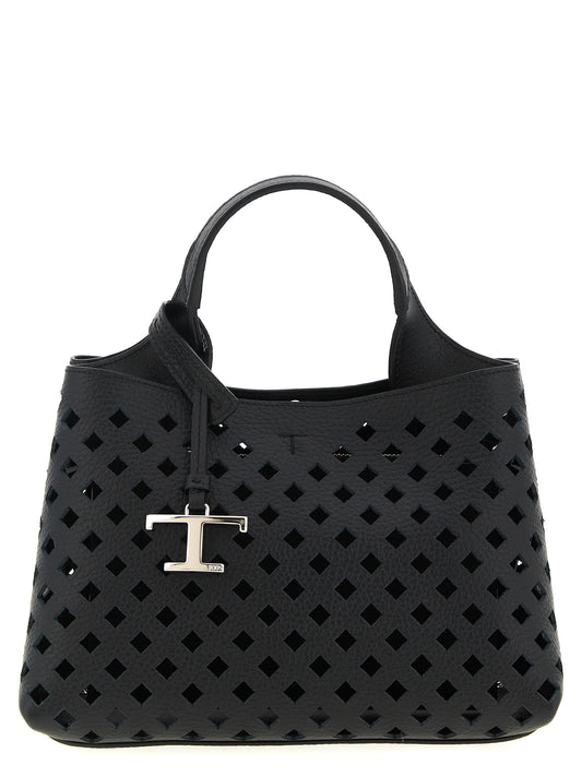 Micro Handbag by Tod's for women in bos taurus calf suede leather black features an refined silhouette, showcasing a secure , ample , and versatile shoulder-strap & adjustable-strap for a sophisticated refined aesthetic.