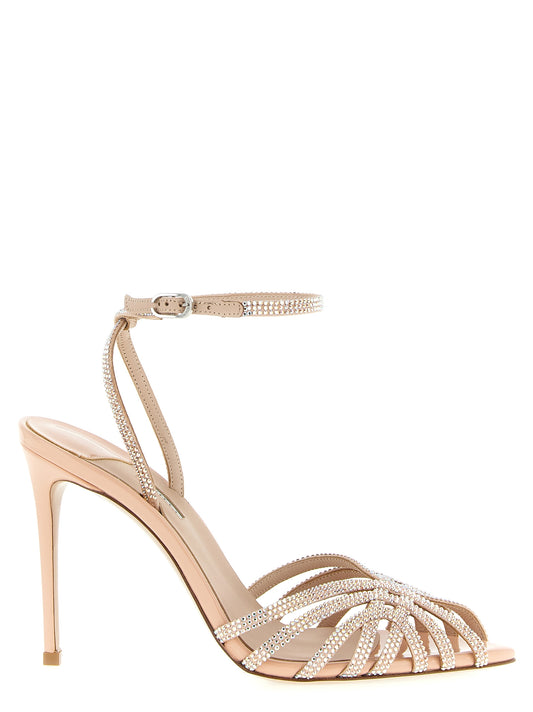 LE SILLA Multicolor Goatskin Stiletto Heel Sandals