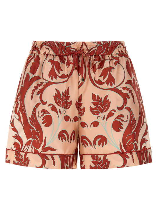 Bermuda Shorts by F.R.S. - FOR RESTLESS SLEEPERS for women in silk satin twill multicolor, pink & print showcases a on trend silhouette, featuring a tailored with a classic short and sophisticated for a on trend finish.