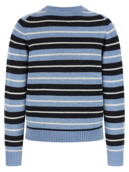 Ganni Blue Wool Cardigan