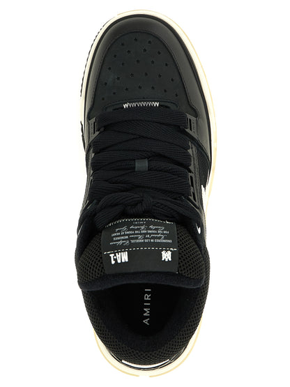 Amiri Black Calfskin Athletic Sneakers