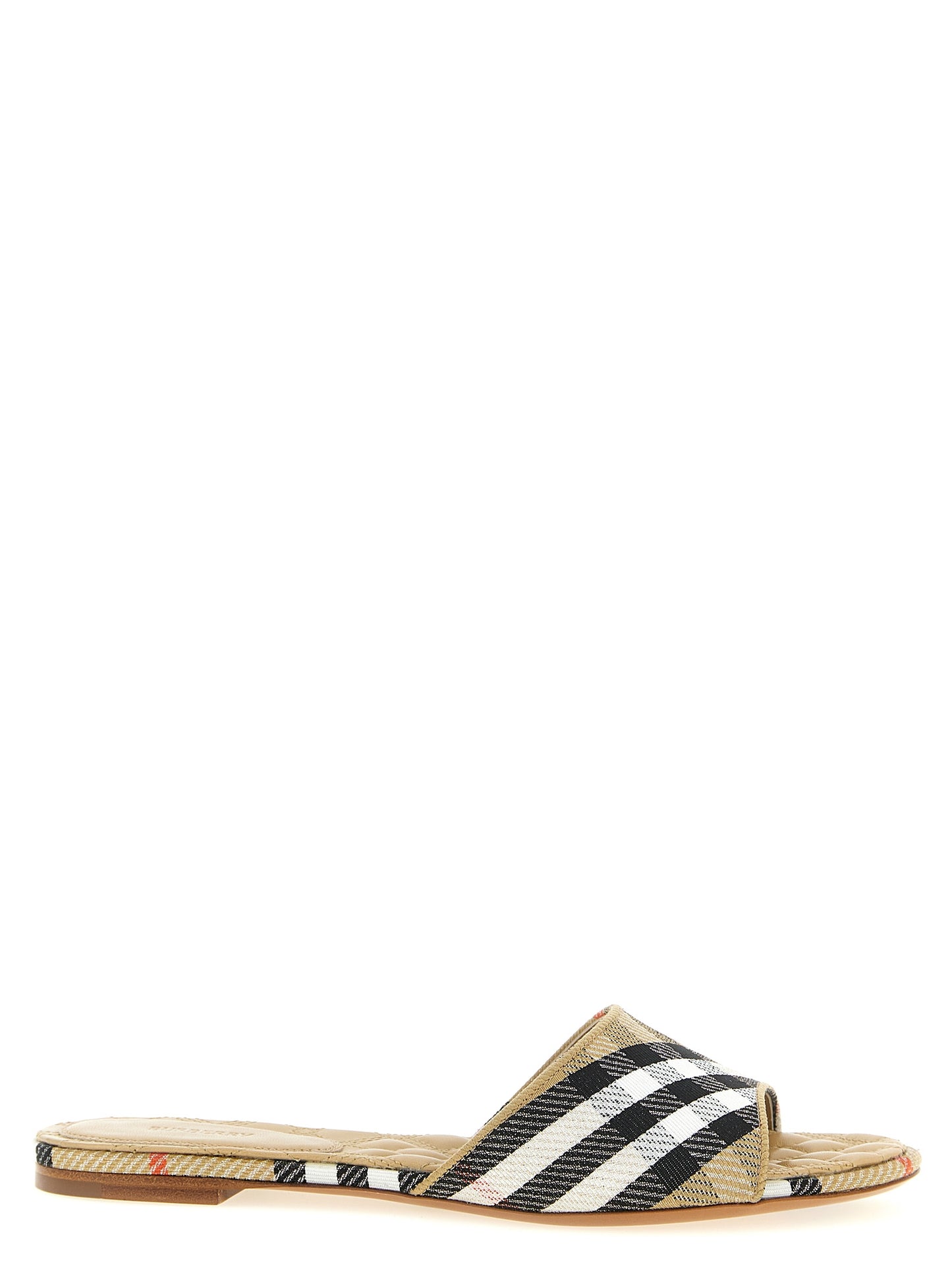 Burberry Beige Polyester Slides