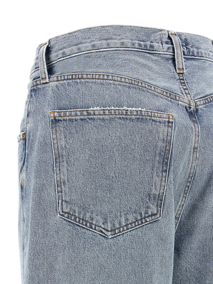 Agolde Blue Cotton Tapered Jeans