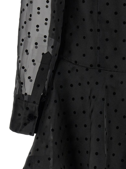 Ganni Black Recycled Polyester Short Dress
