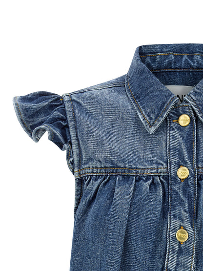 Ganni Blue Denim Shirt