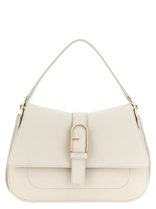 Shoulder Sling Flap Bag by Furla for women in calfskin leather beige features a effortless chic silhouette with a secure flap, ample , and versatile shoulder-strap, adjustable-strap & handle for a effortless chic finish.