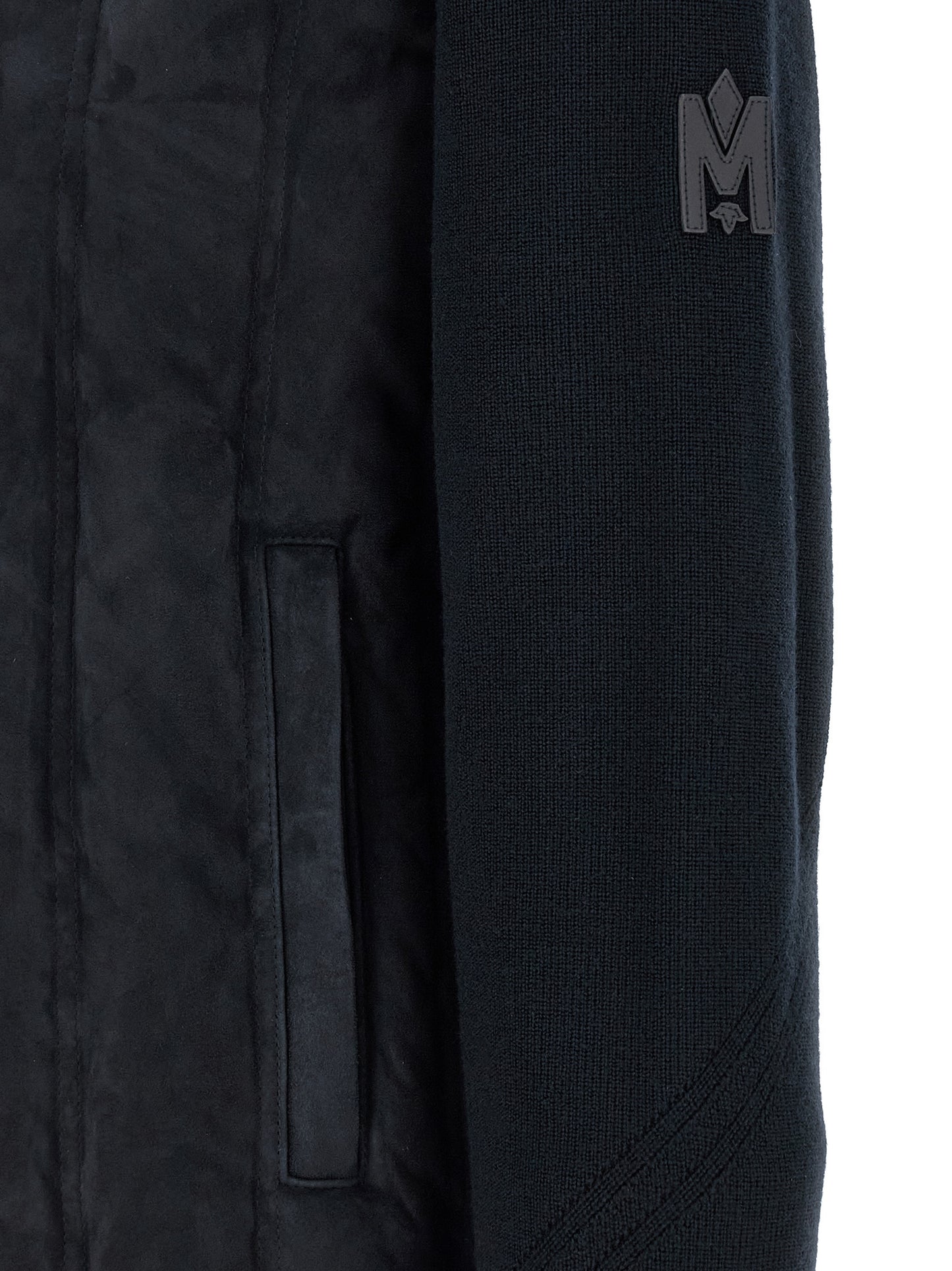 Mackage Blue Virgin Wool Full-Length Jacket