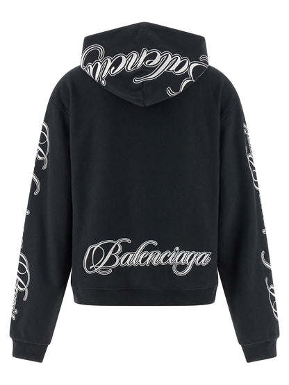 Balenciaga Black Cotton Sweatshirt