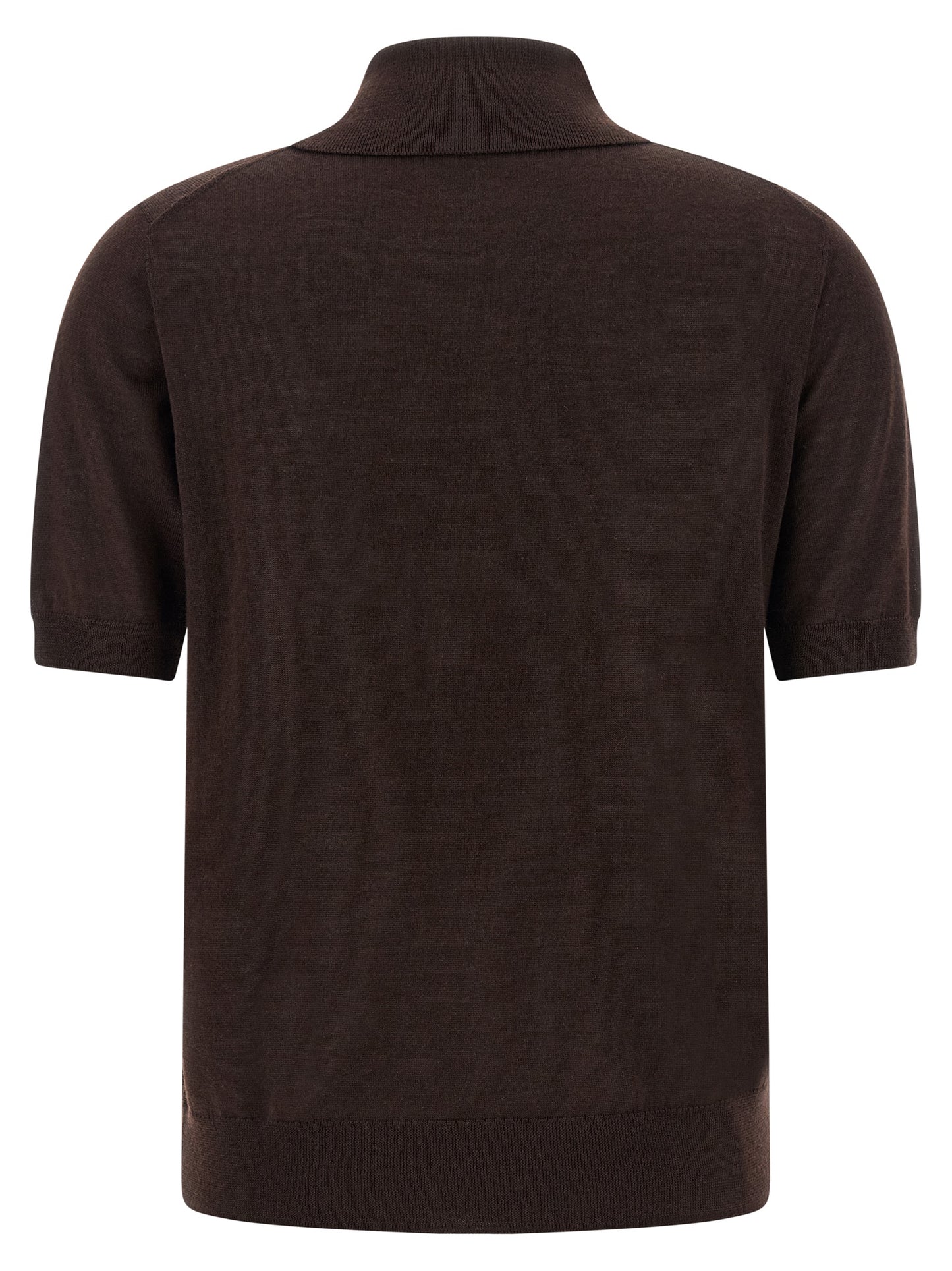 P.A.R.O.S.H. Brown Wool Polo Shirt