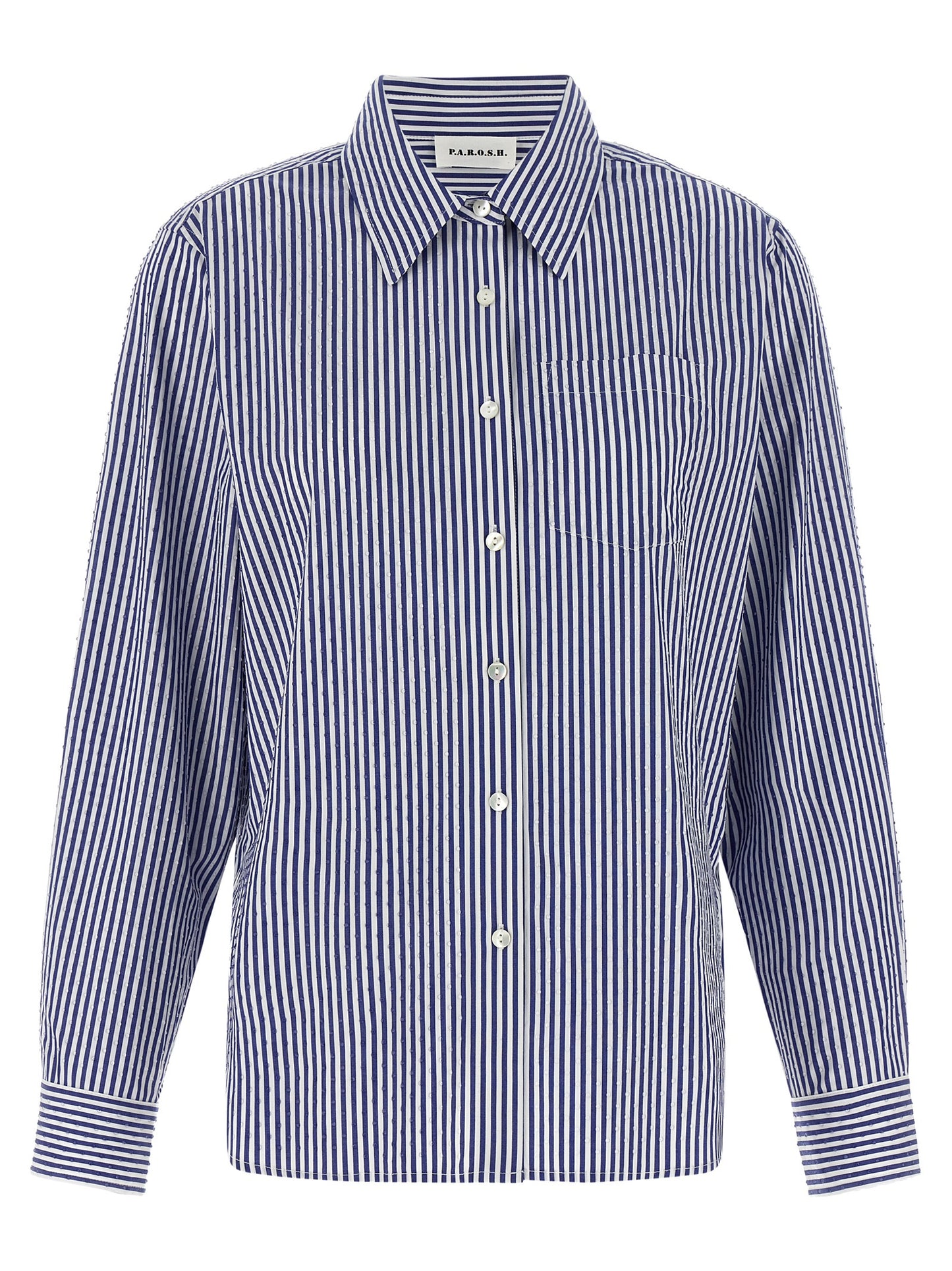 P.A.R.O.S.H. Blue Cotton Blouse