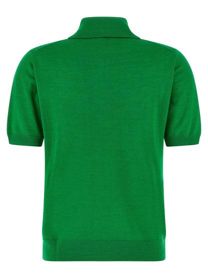 P.A.R.O.S.H. Bicolor Wool Polo Shirt
