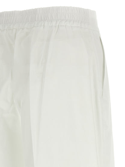 P.A.R.O.S.H. White Cotton Casual Pants