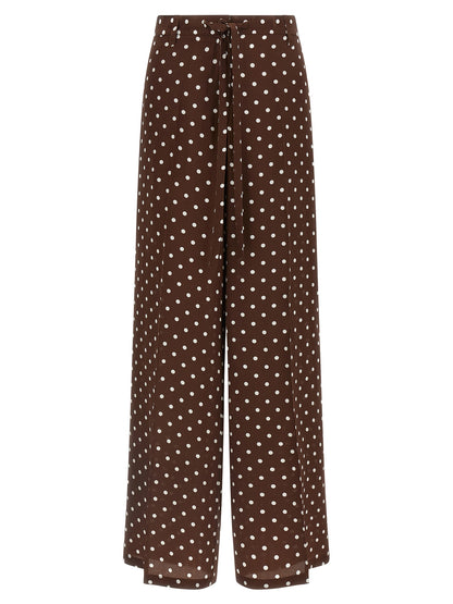 P.A.R.O.S.H. Brown Silk Casual Pants