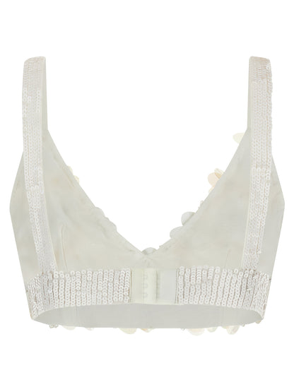 P.A.R.O.S.H. White Polyamide Tank Tops