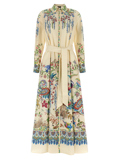 Etro Multicolor Cotton Long Dress