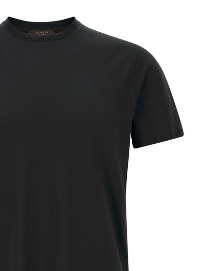 ZANONE Black Cotton T-Shirt
