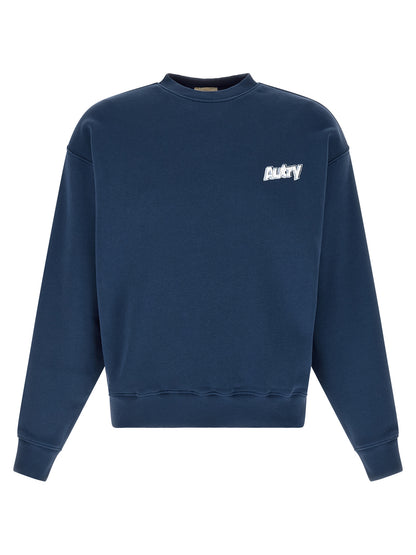 Autry Blue Cotton Sweatshirt
