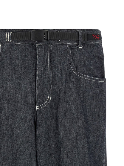 Gramicci Blue Cotton Straight-Leg Jeans