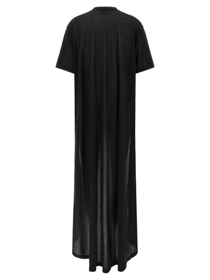 Dress by Balenciaga for women in polyamide cotton black features an magnificent silhouette, artfully detailed with a magnificent crew asymmetric neckline and that flows into an magnificent short long.