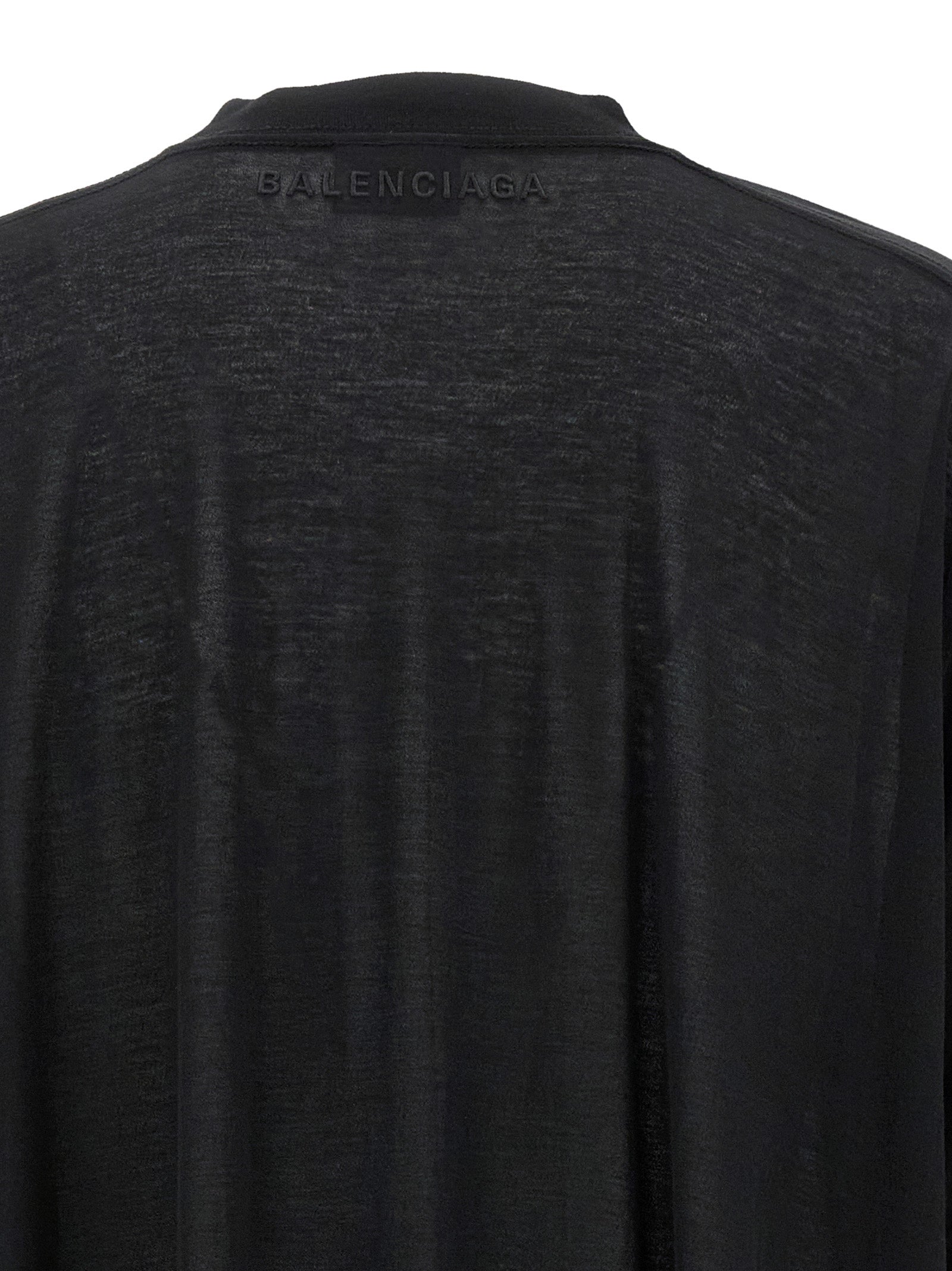 Dress by Balenciaga for women in polyamide cotton black features an magnificent silhouette, artfully detailed with a magnificent and that flows into an magnificent short long.