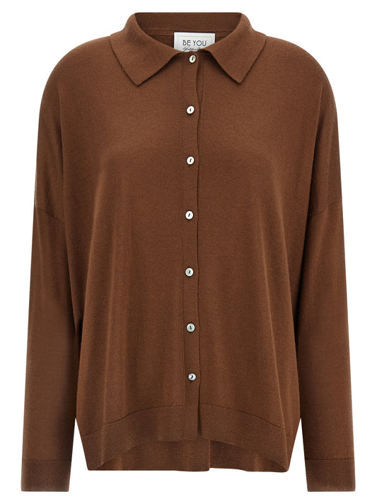 BE YOU Brown Cashmere Cardigan