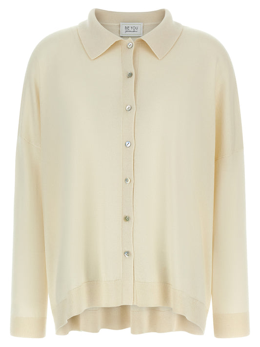 BE YOU White Cashmere Cardigan