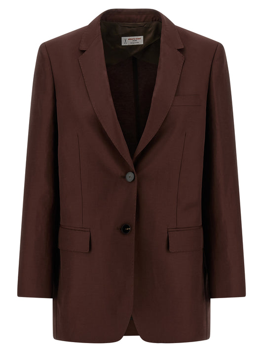 Alberto Biani Brown Viscose Blazer