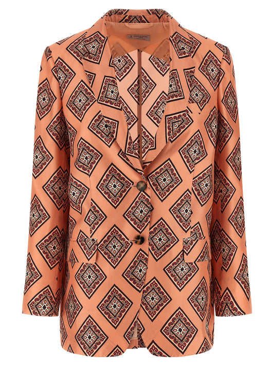 Alberto Biani Multicolor Silk Blazer