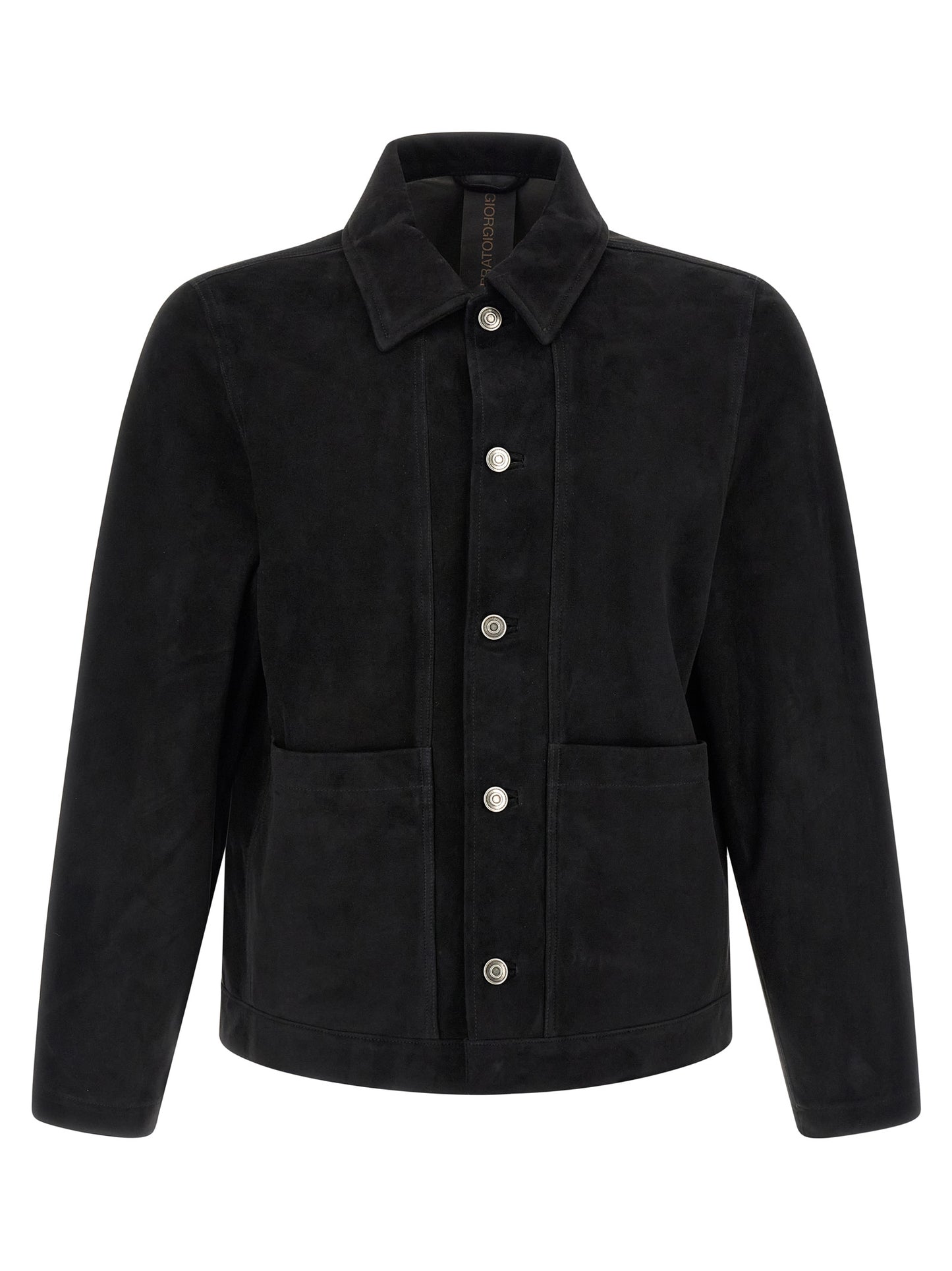GIORGIO BRATO Black Suede Leather Leather Jacket