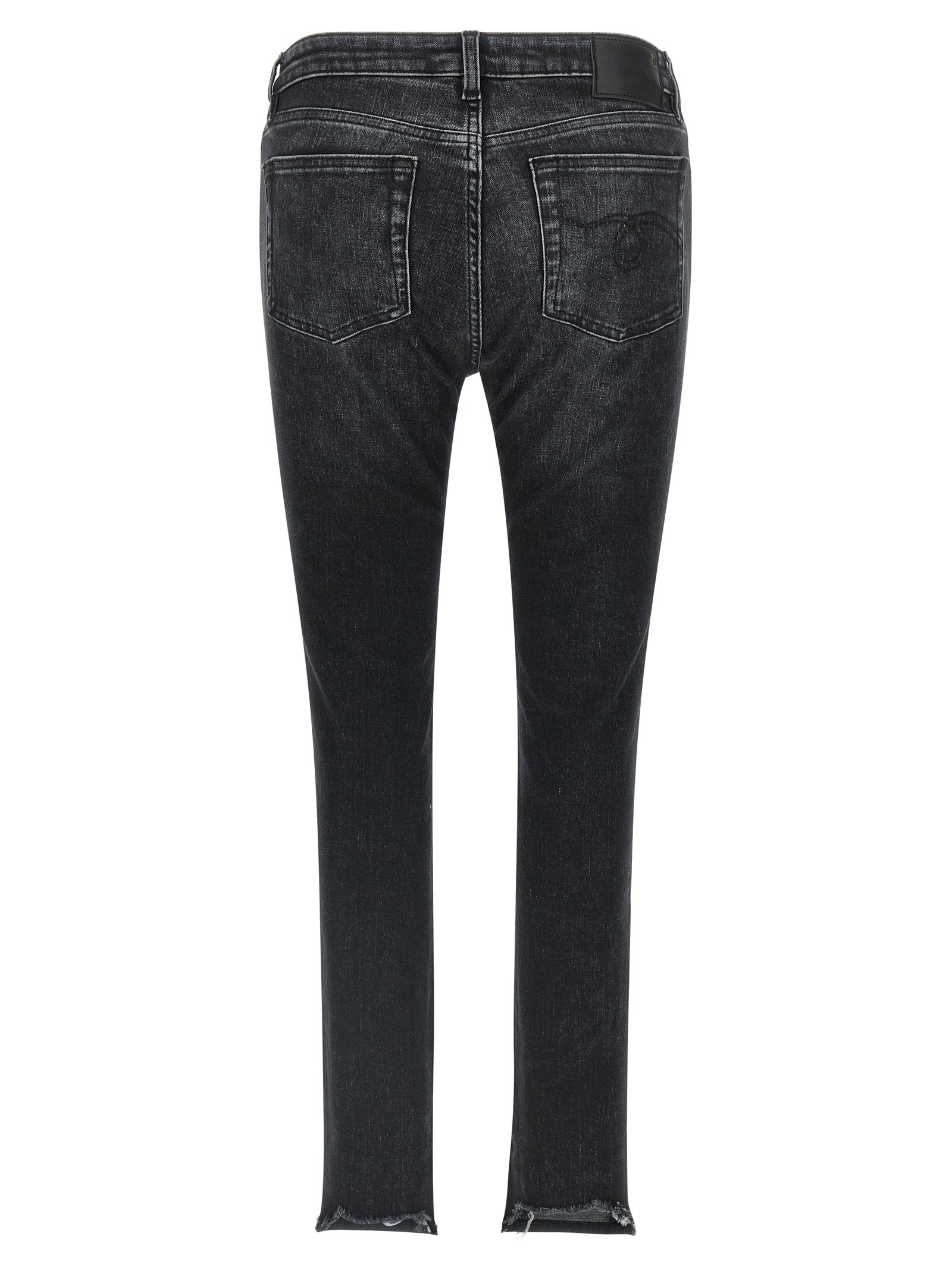 Jeans by R13 for women in stretch denim cotton black & signature features a polished silhouette with a polished , reaching a polished long and finished with a polished .