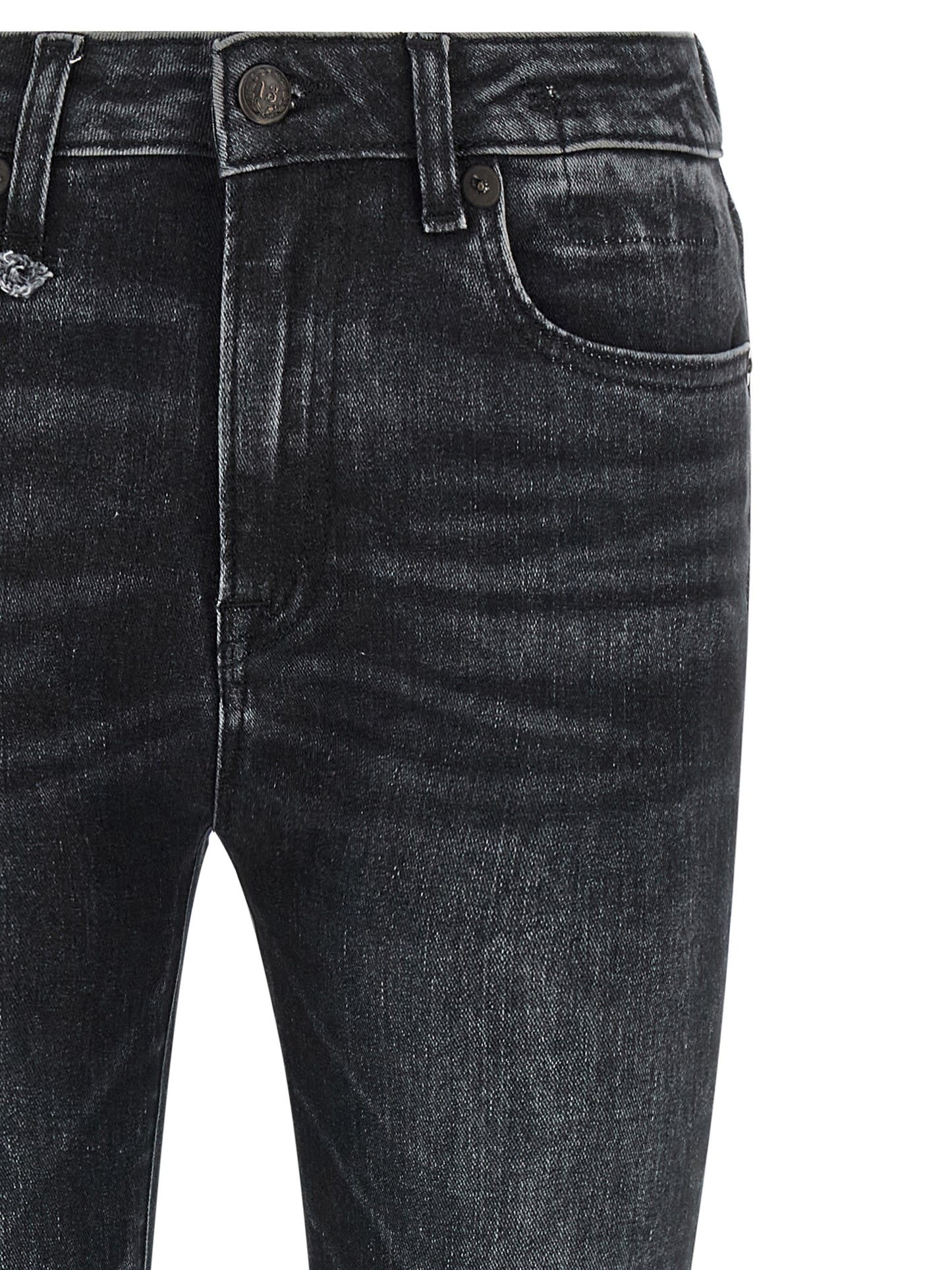 Jeans by R13 for women in stretch denim cotton black & signature presents a refined pantology silhouette, artfully defined by a refined pantology , long, and a sophisticated .
