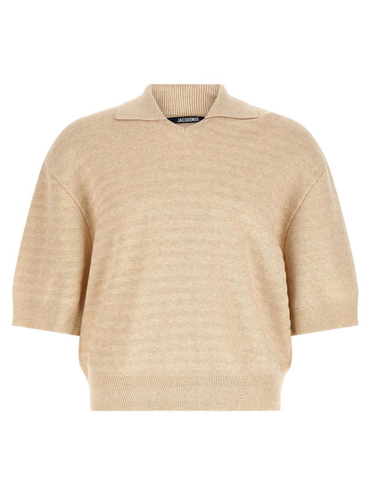 Jacquemus Beige Cotton Polo Shirt