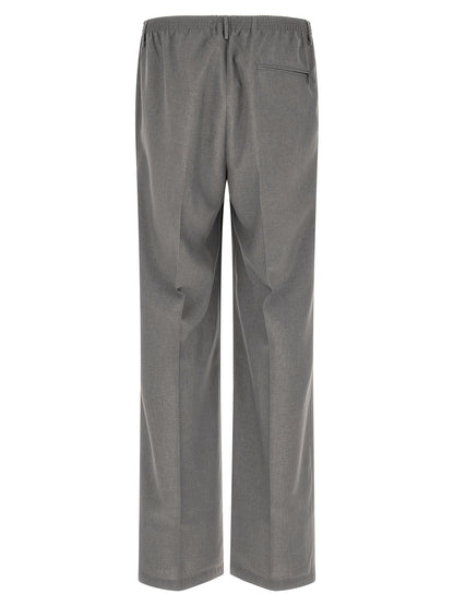 CELLAR DOOR Gray Polyester Casual Pants