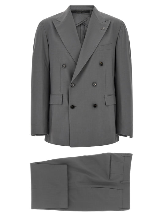 Tagliatore Gray Virgin Wool Two-Piece Suit