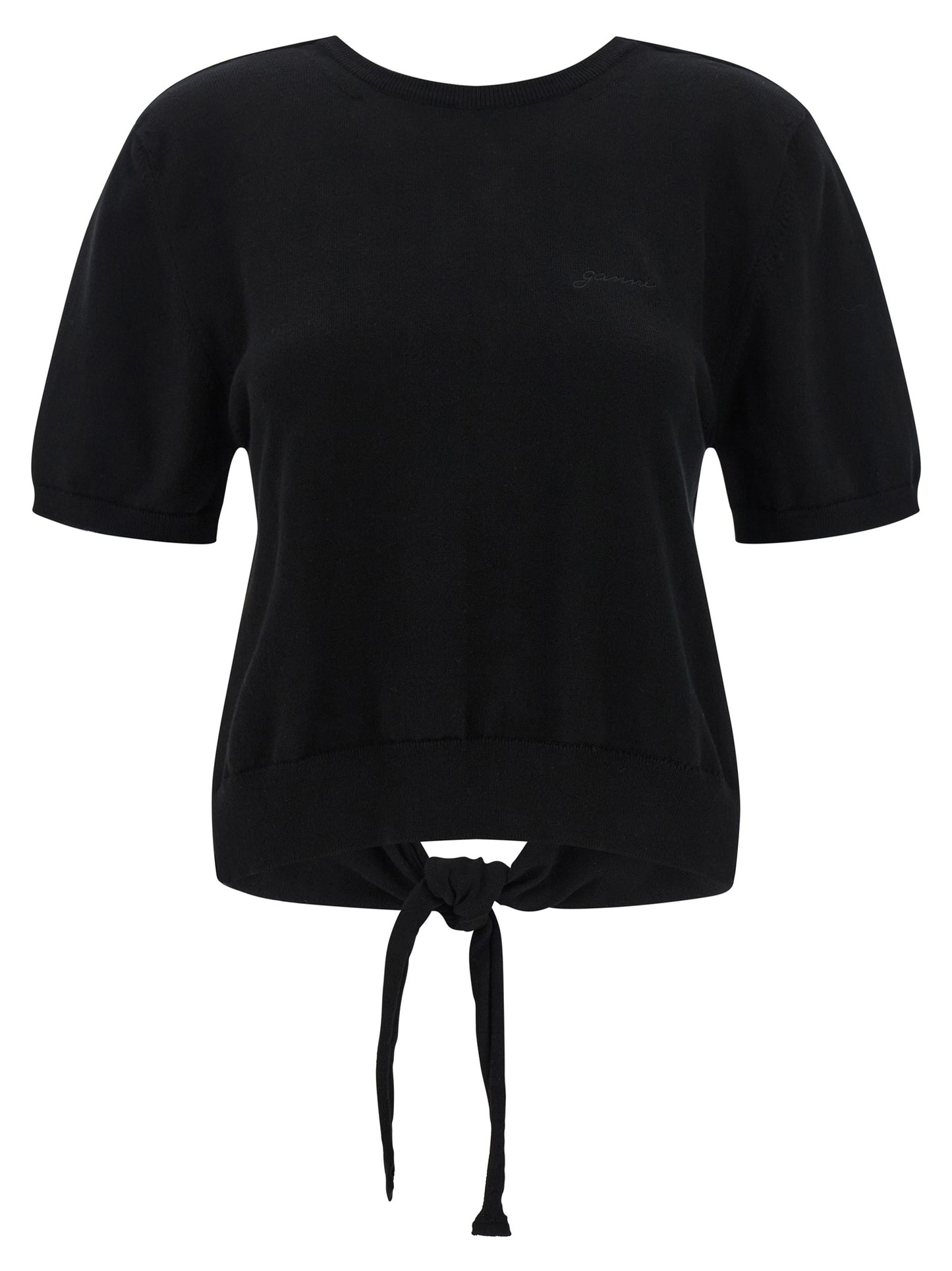 Ganni Black Organic Cotton Cardigan