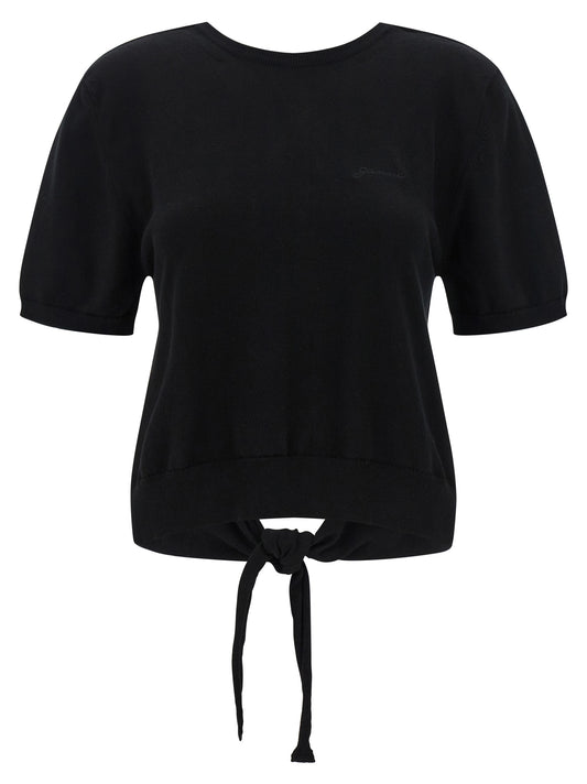 Ganni Black Organic Cotton Cardigan