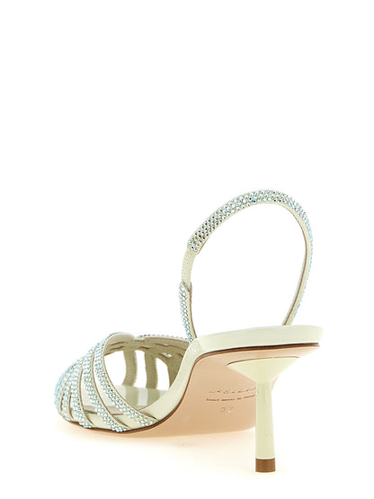 LE SILLA Bicolor Goatskin Stiletto Heel Sandals