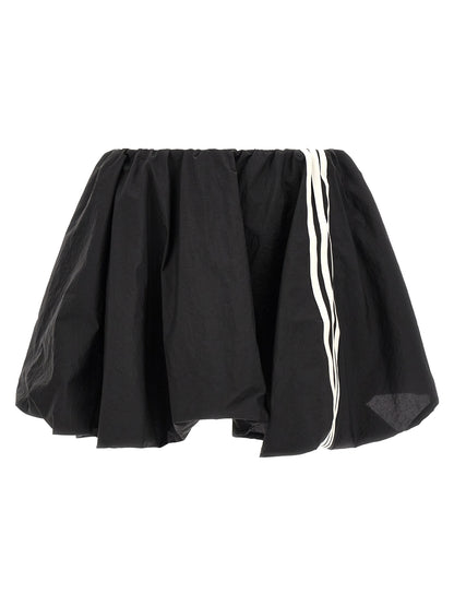 Y-3 Black Polyamide Long Skirt