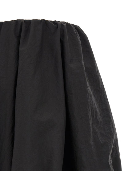 Y-3 Black Polyamide Long Skirt
